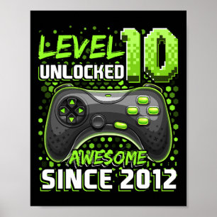 10 Olåst Fantastisk 2012-videospel 10:e födelsedag Poster
