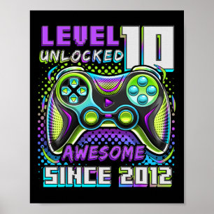 10 Olåst Fantastisk 2012-videospel 10:e födelsedag Poster