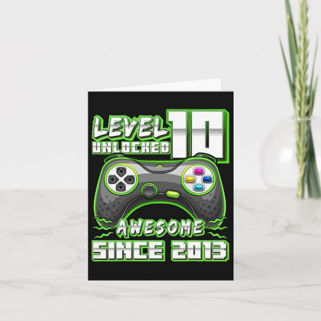 10 Olåst Fantastisk 2013-videospel 10:e födelsedag Kort (Framsida)