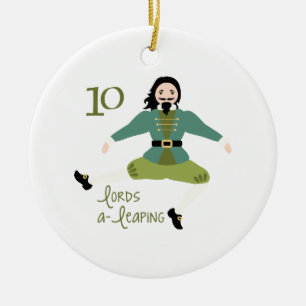 10 Ord A-Leaping Julgransprydnad Keramik