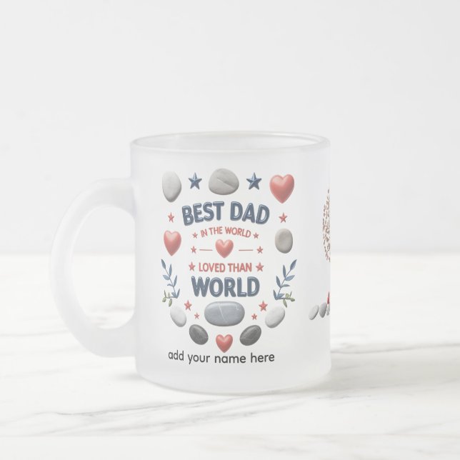 10 oz Frosted Glass Personlig mugg (Vänster)