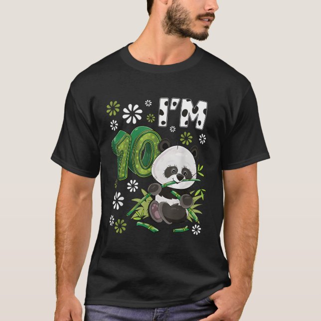 10 Panda 10Th Py Animal Panda T Shirt (Framsida)