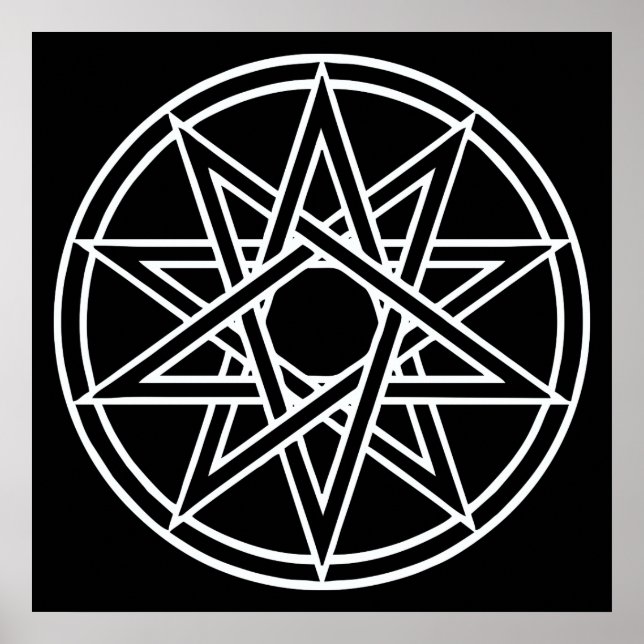 10 PÅPEKADE GEOMETRISKA WALL-SKRIV. POSTER (Framsidan)