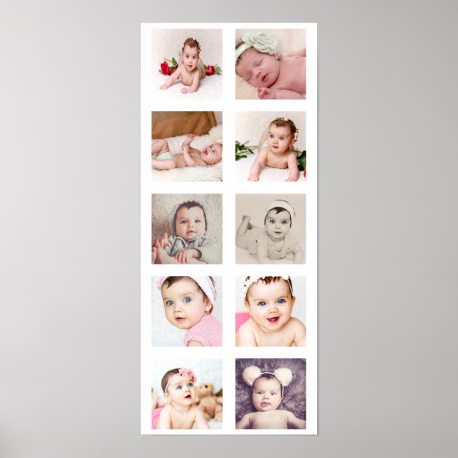 10 Personlig för fotokollage-Anpassningsbar Poster (Framsidan)