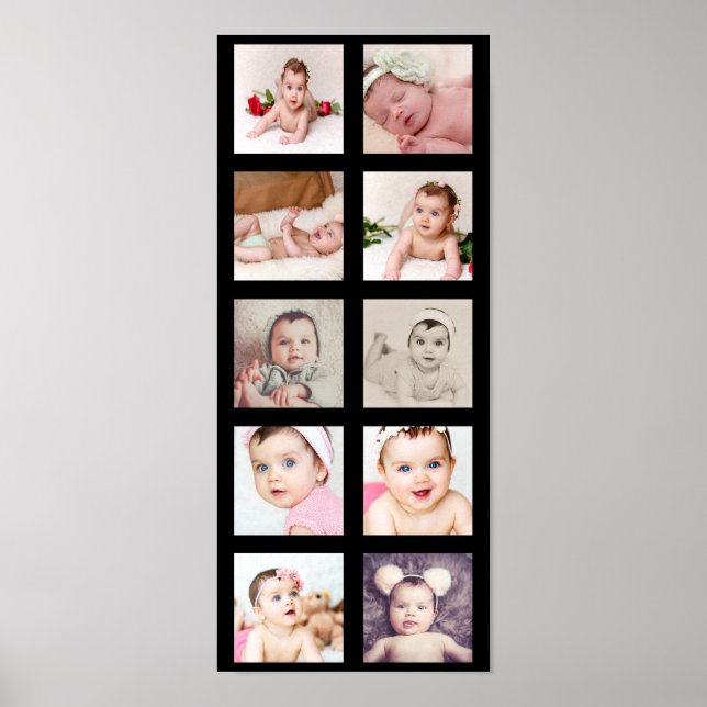 10 Personlig för fotokollage-Anpassningsbar Poster (Framsidan)