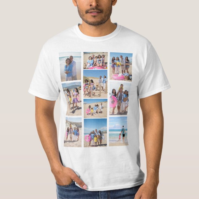 10 Personlig för fotokollage T Shirt (Framsida)