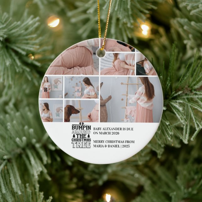 10 Photo Christmas Tree Pregnancy Announcement Julgransprydnad Keramik (Träd)