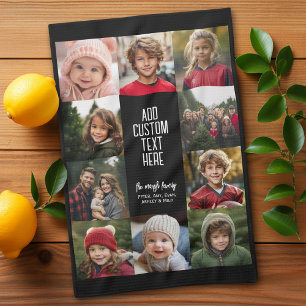 10 Photo Collage Gräns - Centrera vita textblock Kökshandduk