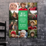 10 Photo Collage Gräns - skriv in centrat Merry Poster<br><div class="desc">Ett stort foto gräns med text i mitten. Använda 10 fyrkantiga bilder och gör ett unikt och trendig God jul hälsning med ett återblocksteckensnitt på framsidan. Om du vill flytta något runt klickar du på knappen Anpassa för att göra ändringar.</div>