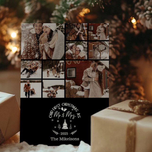 10 Photo First Christmas as Mr. & Mrs Julkort (Skapare uppladdad)