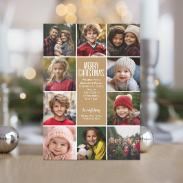 10 Photo Gräns - God jul Herringbone Julkort