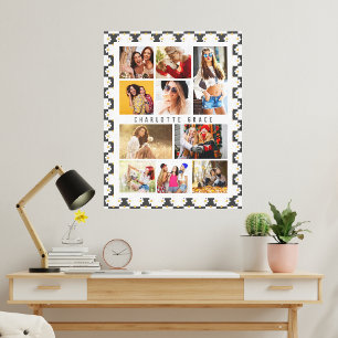 10 Photo Modern Groovy Daisy Flower Snyggt Namn Canvastryck