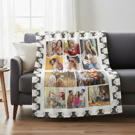 10 Photo Modern Groovy Daisy Flower Snyggt Namn Fleecefilt