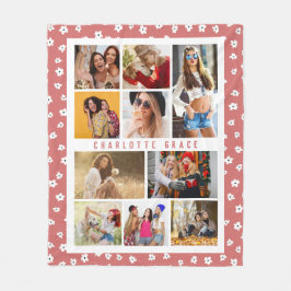 10 Photo Modern Snyggt Cute Girly Blommigt Namn Fleecefilt