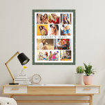 10 Photo Modern Stars Snyggt Grönt Namn Canvastryck<br><div class="desc">10 Photo Modern Stars Snyggt Grönt Namn Canvas Wall Art-funktioner tio av bilderna som du vill ha en enkel och snabb DIY-anslutning för att lägga till en egen fotokollage. Anpassa med ditt namn och omgiven av en enkel stjärna mönster på gröntens bakgrund. Gör en perfekt till jul, födelsedagar, Mors dag,...</div>