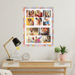 10 Photo Modern Trendig Hippie Blommigt Snyggt Nam Canvastryck<br><div class="desc">10 Photo Modern Trendig Hippie Blommigt Snyggt Namn Canvas Art har tio av bildernas favoriter för att du snabbt och enkelt ska kunna lägga till din egen fotokollage. Anpassa med ditt namn och omgiven av ett färglöst blommönster med retro hippie. Gör en perfekt till jul, födelsedagar, Mors dag, systrar, bästa...</div>