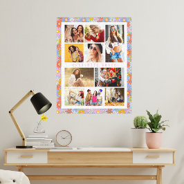 10 Photo Modern Trendig Hippie Blommigt Snyggt Nam Canvastryck