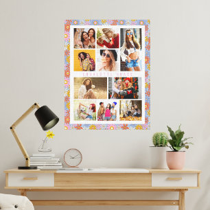 10 Photo Modern Trendig Hippie Blommigt Snyggt Nam Canvastryck