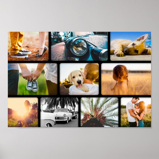 10 Photo Poster Collage Template Black Ram (Framsidan)