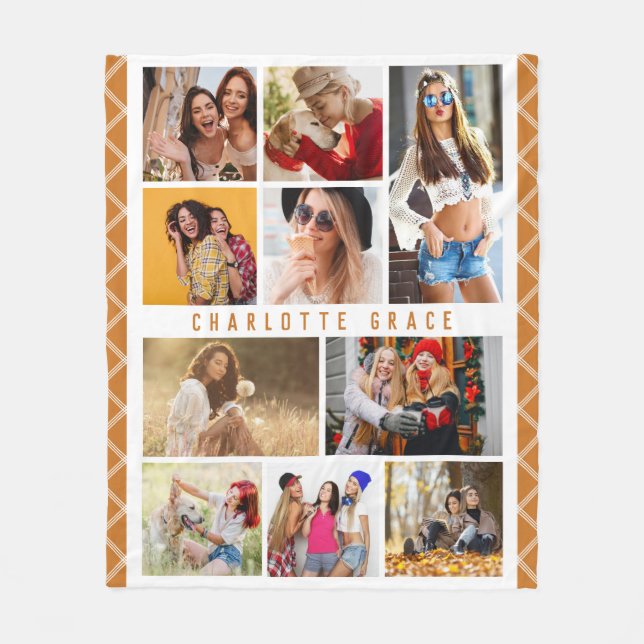 10 Photo Simple Modern Minimal Play Chic Namn Fleecefilt (Framsidan)