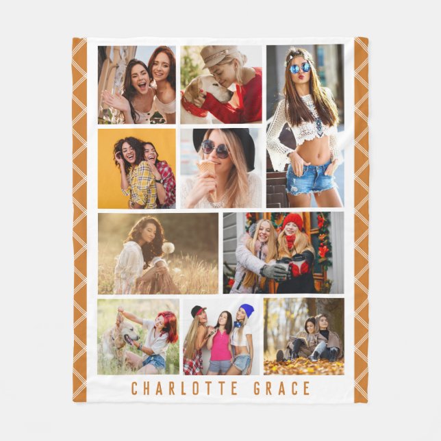 10 Photo Simple Modern Minimal Play Chic Namn Fleecefilt (Framsidan)