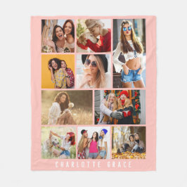 10 Photo Simple Modern Minimal Rosa Snyggt Namn Fleecefilt