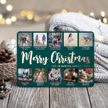 10 Photo Teal Grönt God jul Modern Collage<br><div class="desc">Skicka snyggt glatt hälsning och 10 av bilder med ett anpassningsbar fotokollage teal och ro guld-helgdag-folie. All text på den här mallen är enkel att anpassa för att inkludera alla formuleringar, t.ex. God jul, Glad helg, Säsonhälsningar, nyårschyrer osv. (IMAGE PLACEMENT TIP: Ett enkelt sätt att centrera ett foto exakt som...</div>