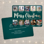 10 Photo Teal Grönt God jul Modern Collage<br><div class="desc">Skicka snyggt glatt hälsning och 10 av bilder med ett anpassningsbar fotokollage teal och ro guld-helgdag-folie. All text på den här mallen är enkel att anpassa för att inkludera alla formuleringar, t.ex. God jul, Glad helg, Säsonhälsningar, nyårschyrer osv. (IMAGE PLACEMENT TIP: Ett enkelt sätt att centrera ett foto exakt som...</div>