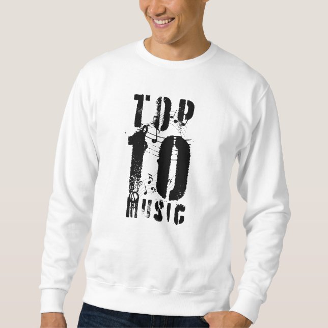 10 populära musik lång ärmad tröja (Framsida)