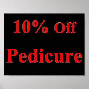10 % Poster projektionsyta av pedikyr
