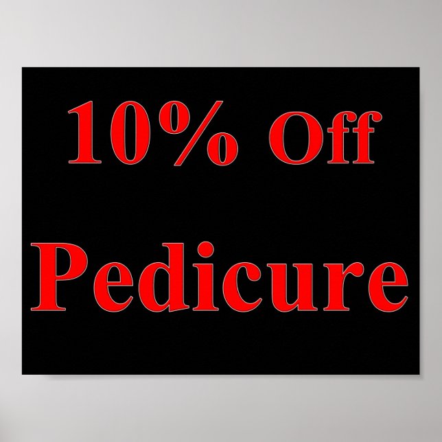 10 % Poster projektionsyta av pedikyr (Framsidan)