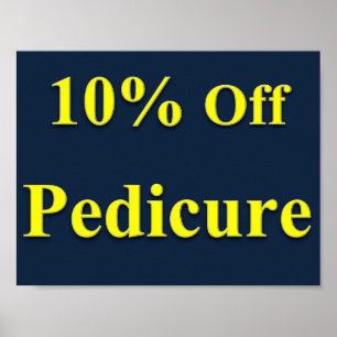 10 % Poster projektionsyta av pedikyr