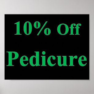 10 % Poster projektionsyta av pedikyr