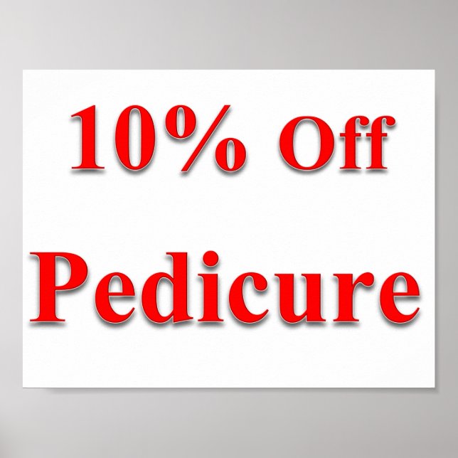 10 % Poster projektionsyta av pedikyr (Framsidan)