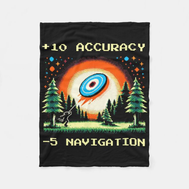+10 Precision –5 Navigering Pixel Discgolfspelare  Fleecefilt (Framsidan)