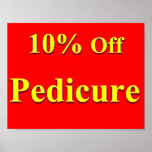 10% rabatt Pedicure Affisch Matt