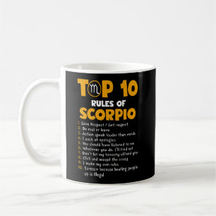 10 Regler av Scorpio Birthday-gåvor Kaffemugg