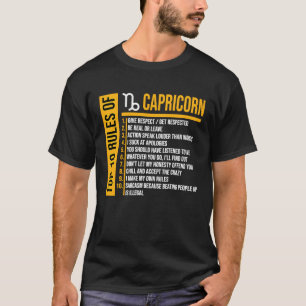 10 Regler Capricorn för dagfirande T Shirt