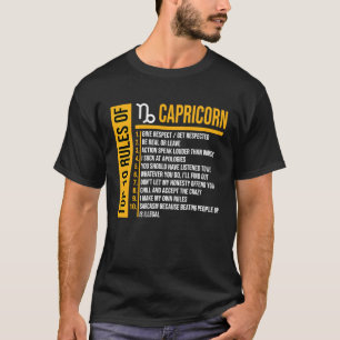 10 Regler Capricorn för dagfirande T Shirt