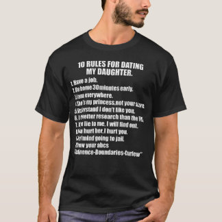 10 regler för dejting med min dotter överbeskyddan t shirt