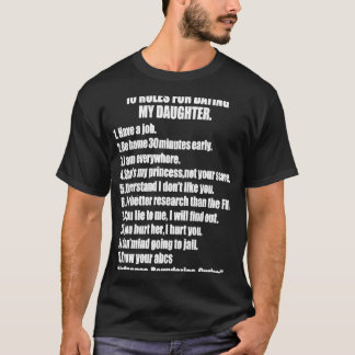 10 Regler som åt min dotter överbeskyddande Pappa T Shirt