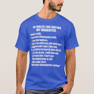10 Regler som åt min dotter överbeskyddande Pappa T Shirt