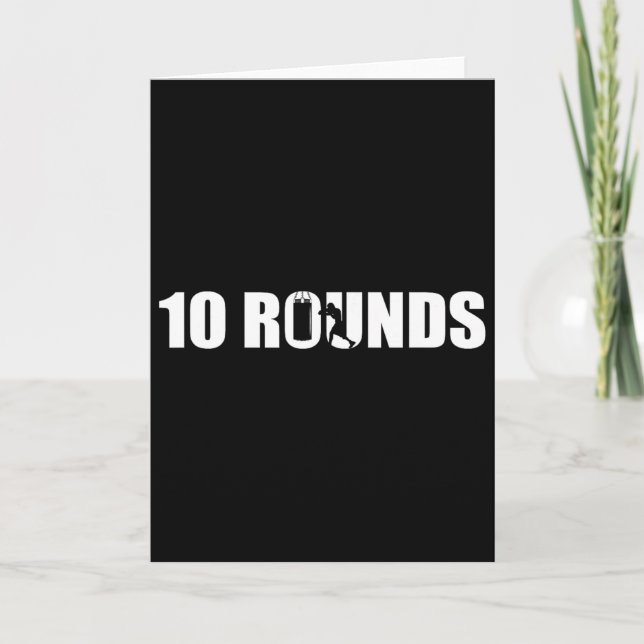 10 Runders - Boxningsälskare Gym Boxare Kickboxnin Kort (Framsida)