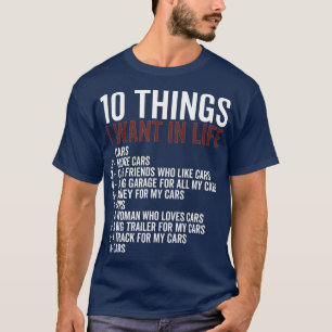 10 Sak i mitt liv bär fler bilar Mechani T Shirt
