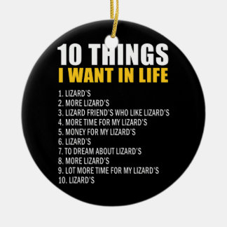 10 Sak jag vill ha i Lizard Bearded Dragon Julgransprydnad Keramik
