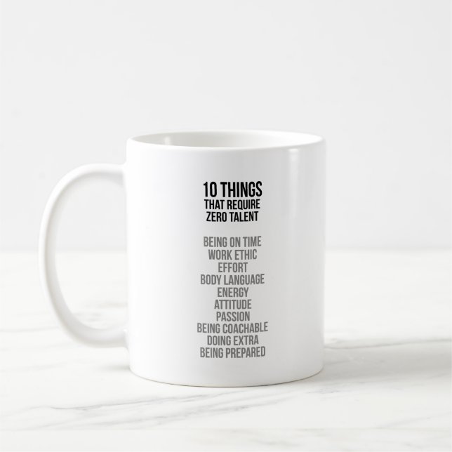 10 saker som kräver nolltalangen kaffemugg (Vänster)