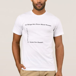 10 sakmanar vet om kvinnor t-shirt