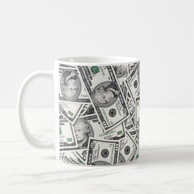 $10 Sedel Mönster Kaffemugg (Vänster)