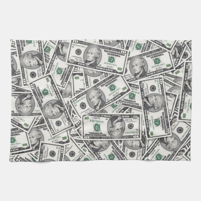 $10 Sedel Mönster Kökshandduk (Horisontell)