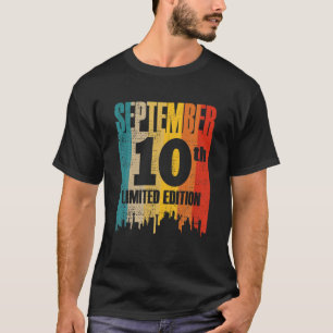 10 september Begränsad utgåva Månad 9 10 dagars T Shirt